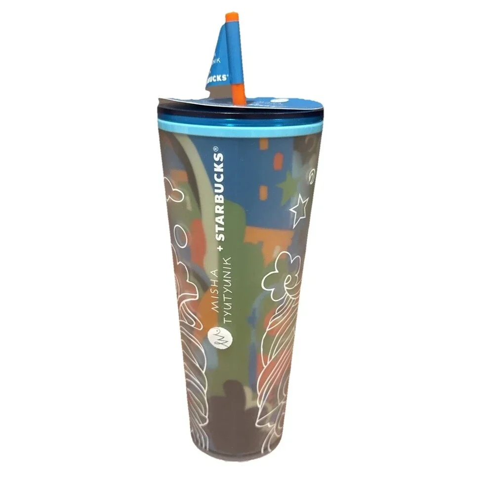 Starbucks Tumbler / Misha Tyutyunik 2025 / 9” / Straw. Lid & Flag